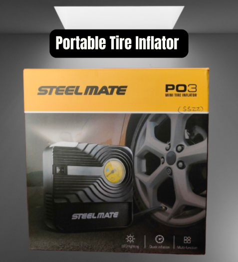 Portable Mini Tire Inflator SteelMate PO3 | Portable Air Compressor Pump | Mini Compressor pump best for Cars and Bikes |