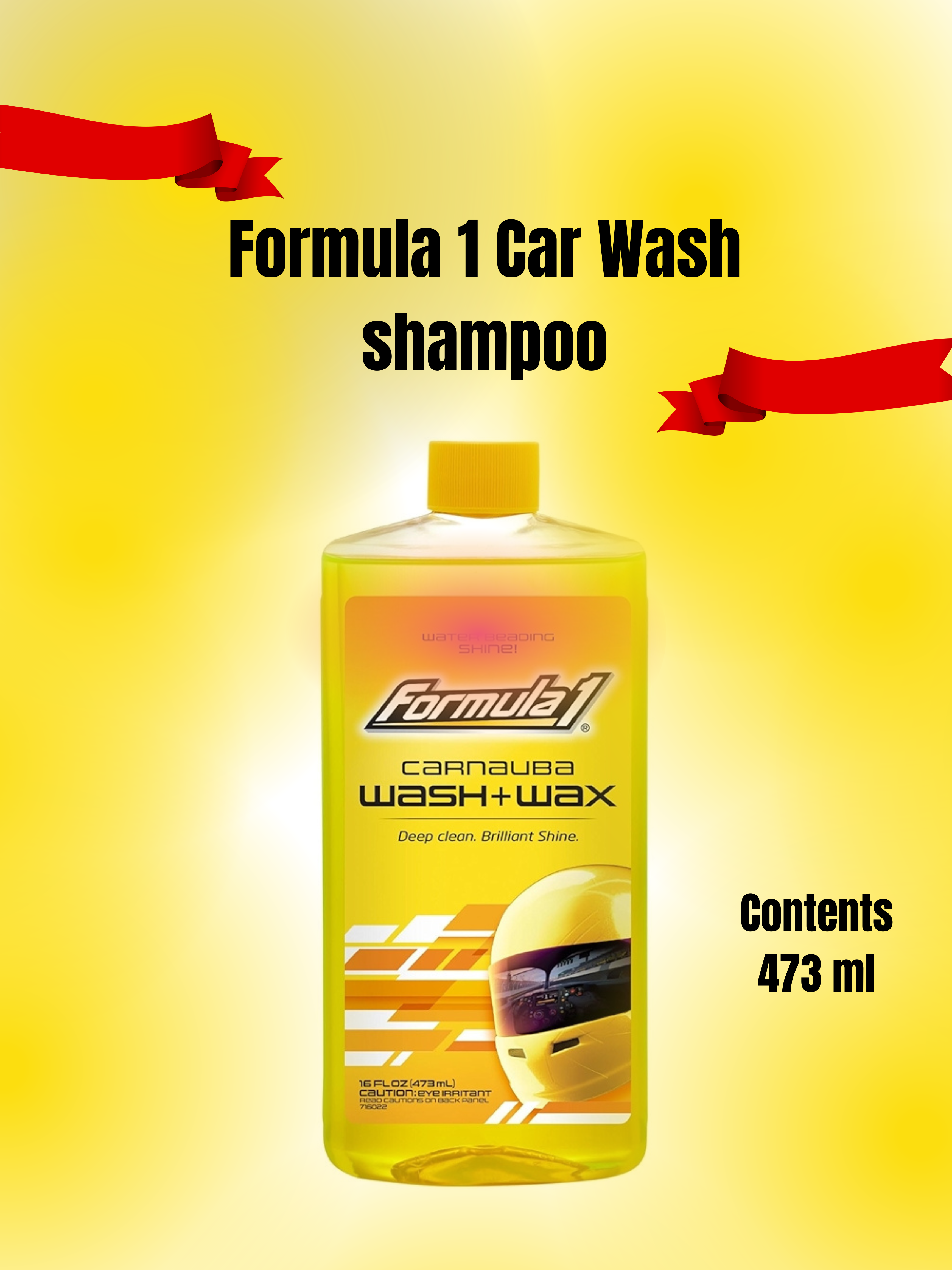 Formula 1 Carnauba Wash and Wax Car Shampoo 473 ml - Formula 1 Car Wash shampoo - Best Car wash Shampoo