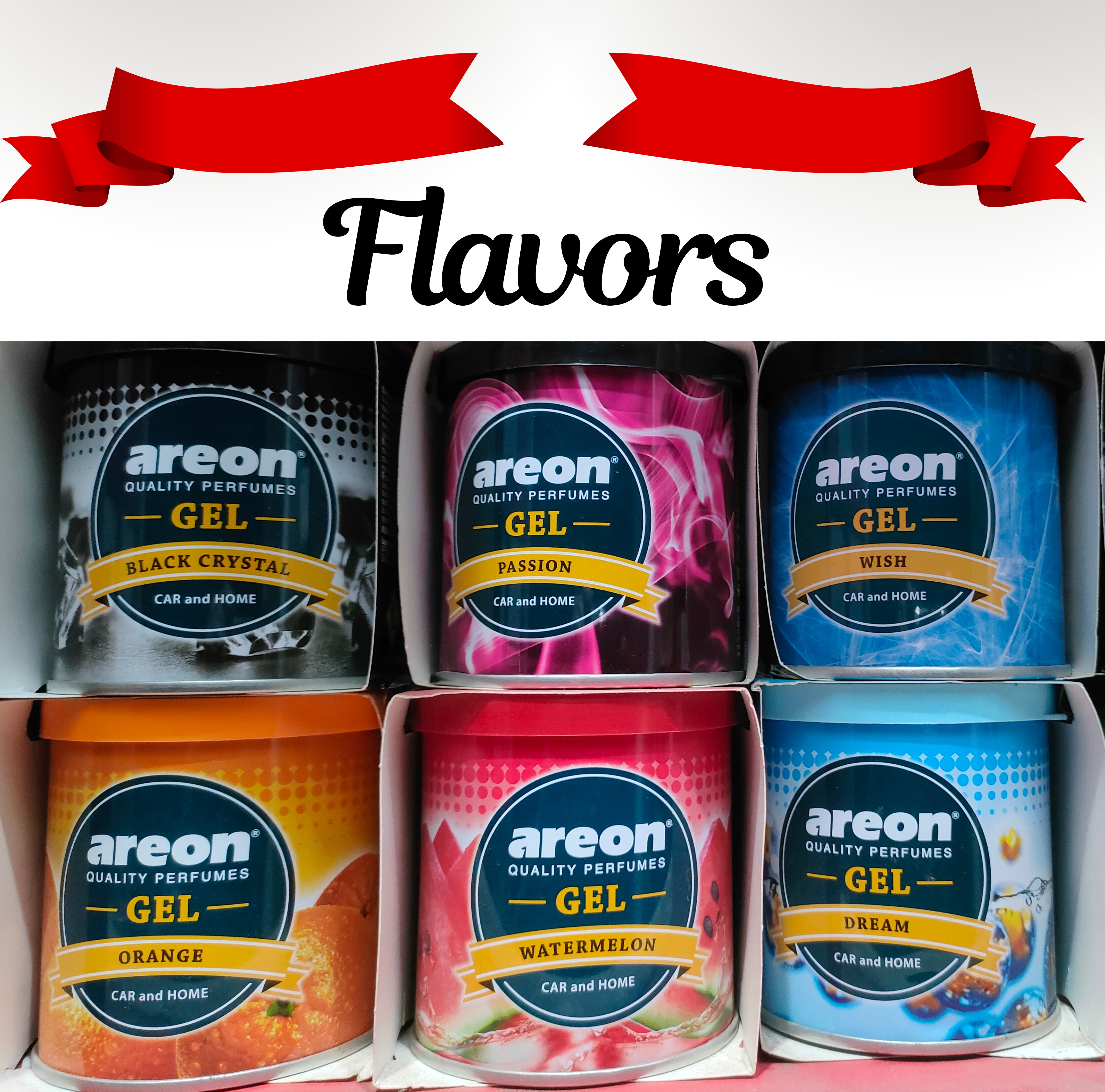 2 Pack Deal of Areon Gel perfume Car Air Freshners Each 80 g - - Areon Black crystal- Areon Black crsytal - Gel air freshner for car