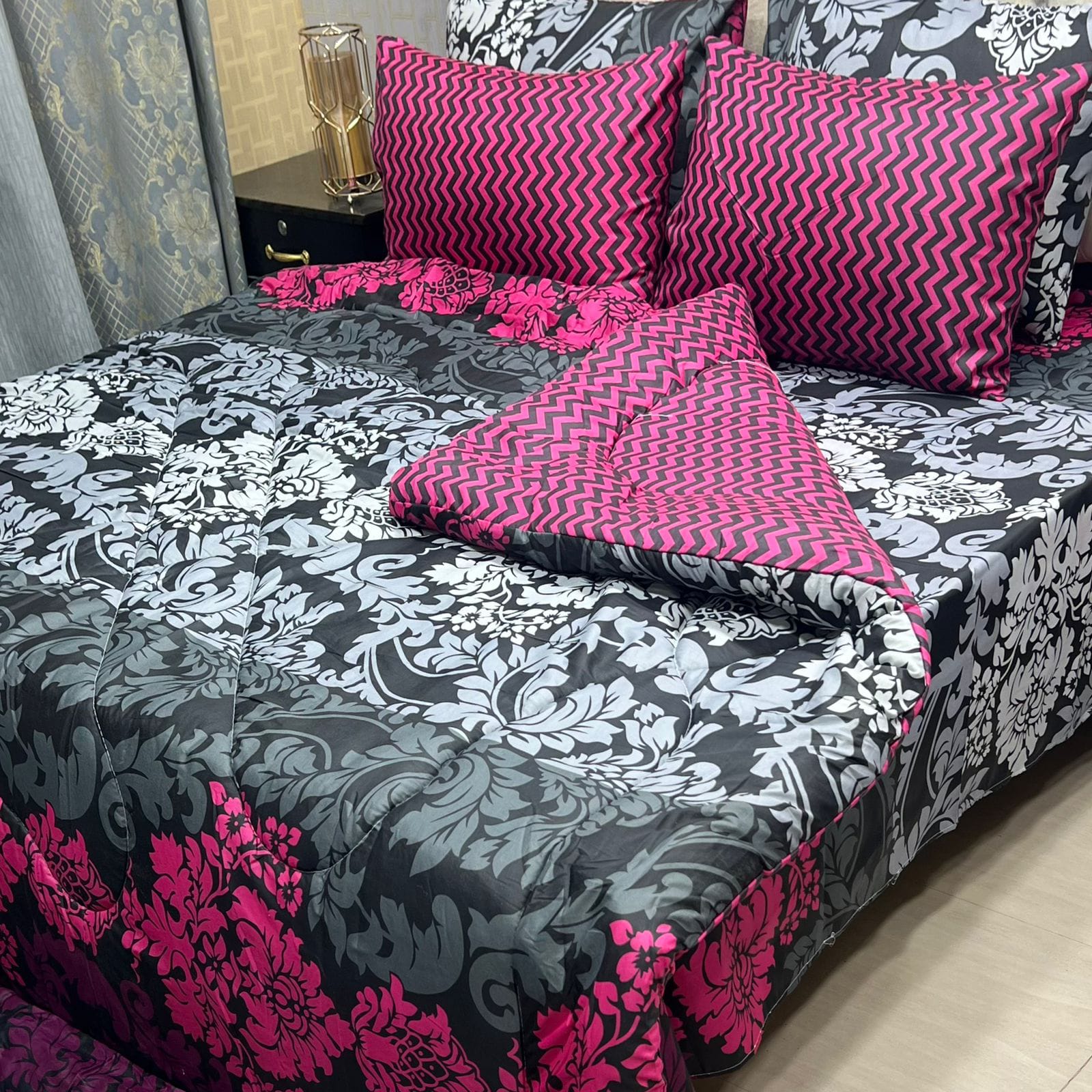 Premium Double Bed Winter Razai Set (6 Pcs)