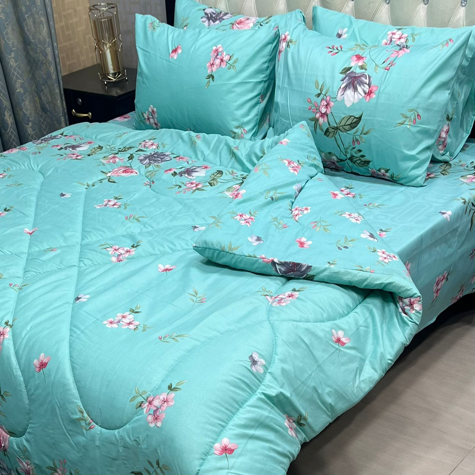 Premium Double Bed Winter Razai Set (6 Pcs)