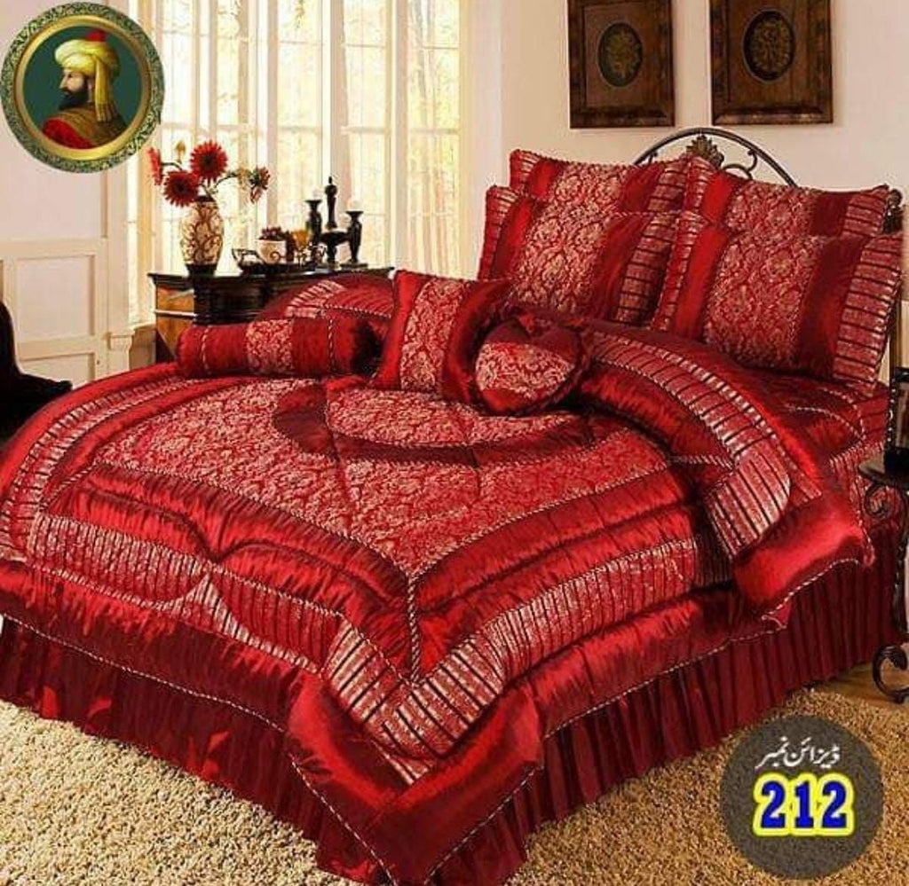 Bridal Velvet Silk Razai Set 14 Pcs Set Double Bed size Double Bed size| Double Bed Velvet Razai Set
