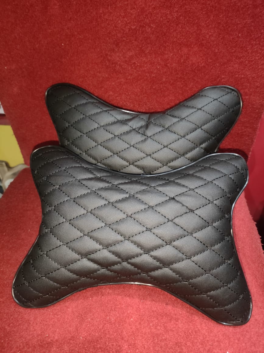 Neck Rest Cushion Pair for car seats (Polyester Filling) | Car seat neck rest Cushion pair polyester filled Neck rest Cushion pair