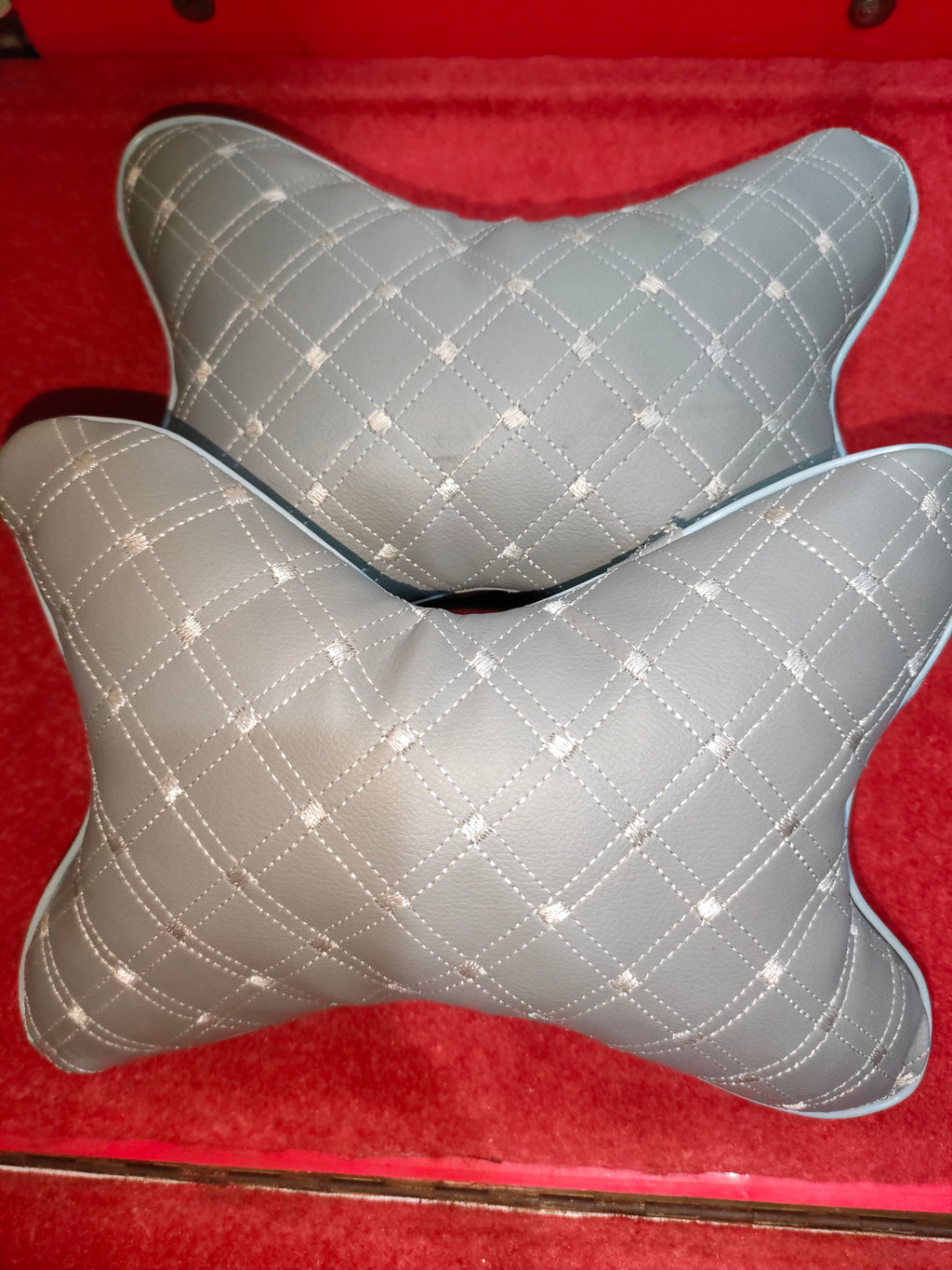 Neck Rest Cushion Pair for car seats (Polyester Filling) | Car seat neck rest Cushion pair polyester filled Neck rest Cushion pair